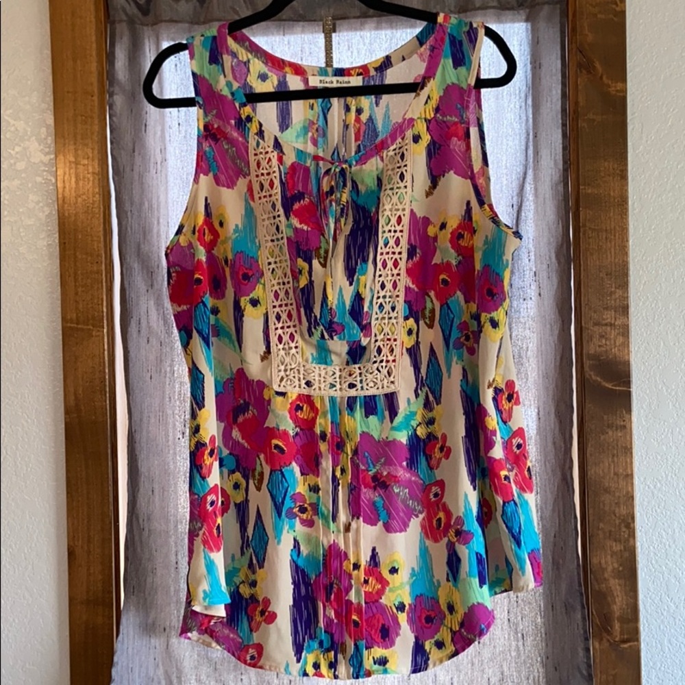 Beautiful Multi-Color Flower Spring Top